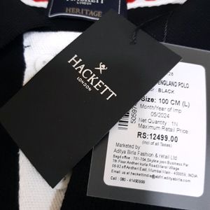 Black Cotton Hacket Premium Quality Polo T-Shirt