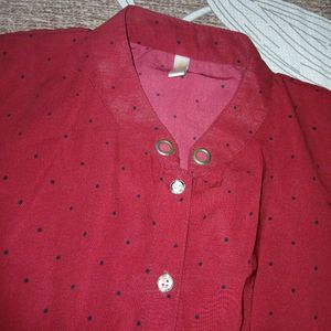 Maroon Ethnic Shirt