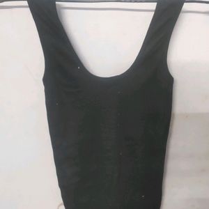 Black U Neck Camisole For Ladies 28 To 34 Size