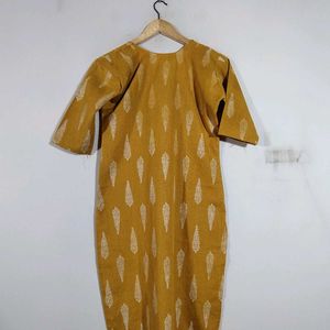 Mustard Print Kurta (Women's)