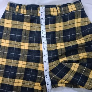 Yellow And Black Checked Trousers