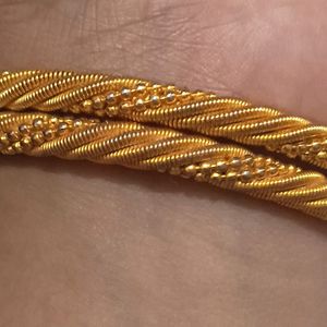 Golden Bangles | 2bangles Set For Womens Designed