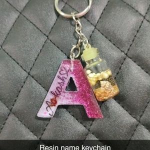 Customized Resin Name Keychain