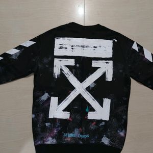 OFF-WHITE Galaxy Brushed Print Sweatshirt 'Black'