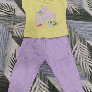 top and pyjama set for baby girl