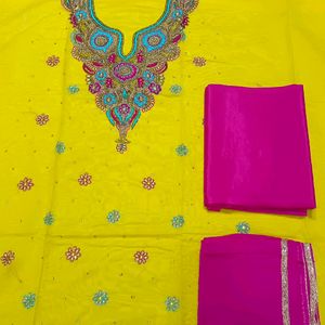 New Collection On Chanderi Suit