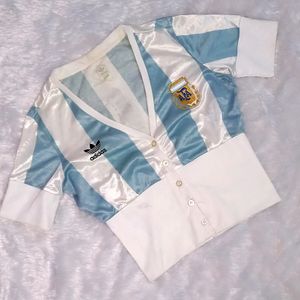 ADIDAS ORIGINALS Retro Argentina Crop Shirt 👕