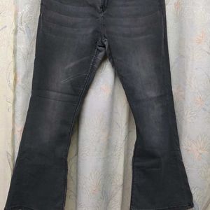 High-rise bootcut jeans