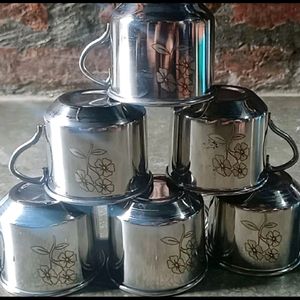 Buyer will get 6 new steel cups