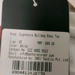 Bonkers Corner Signature Bull Dog Baby Tee