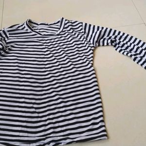 A Black Stripped T-shirt