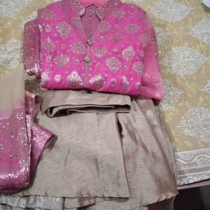 Heavy Party Wear Skirt Nd Long Kura Dress