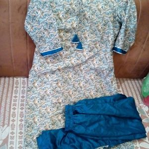 Muslin Fabric Kurta Set