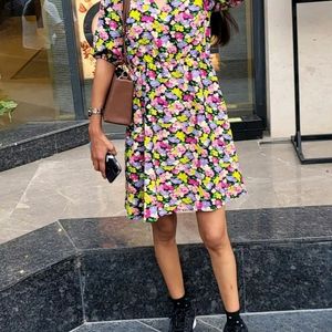 Printer Multicolored mini Dress