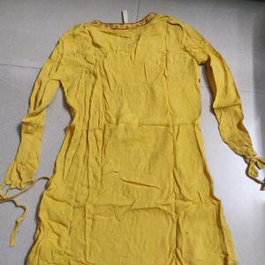 Embroidered Yellow Dress