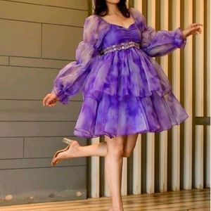 Organza Dress With Hair Bow