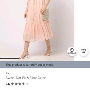 Fig Swiss Cut Flair Dress