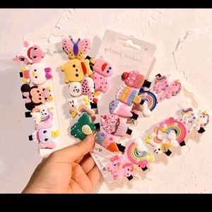 kids Hair Clips Set  (10 pc, 1 card)