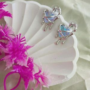 Crystal Melting Heart Earrings