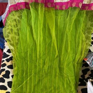 Pink Green Anarkali Kurta Set