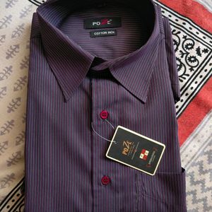 Poze 44 Purple Vertical Stripes Shirt