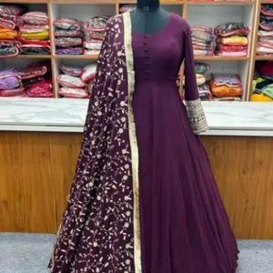 Gown with dupatta