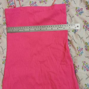 Zara ribbed Strappy Hot Pink Dress