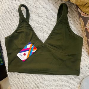 Olive Crop Top