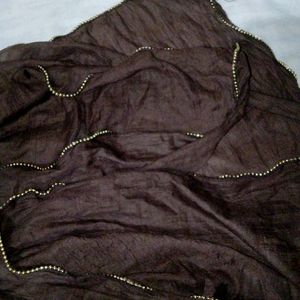 Brown New Plain Dupatta