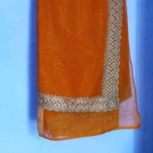 Orange Colour Saree