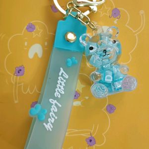 Cute Blue Teddy Keychain🩵🧸