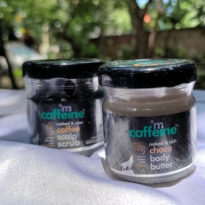 mini combo - mcaffine cocoa body butter & coffee scalp scrub