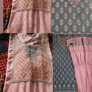 Singal Kurta Peach Colour And Kurti An Sarar Set