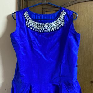 ROYAL BLUE ETHNIC GOWN