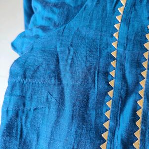 Blue Kurti With Dupatta