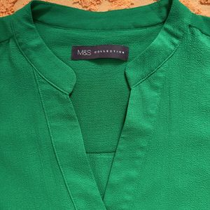 Marks Spencer Green Georgette Blouse