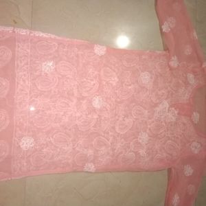 Size S Long Chikankari Kurti Available Low Prize