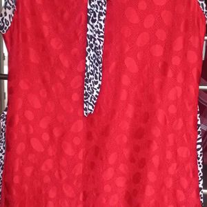 Red Top With Nyra Cut