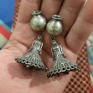 German Silver Antique Panihari earrings