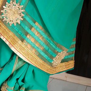 Discount Offernr"NET PATTERN"Saree With Blouse