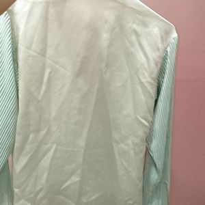 Teal,Pearl White Shimmer Shirt