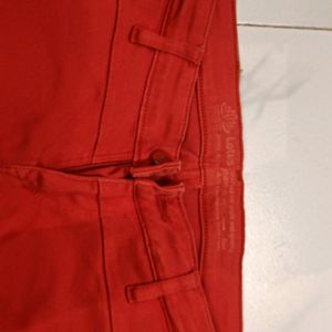 Red Women's Capree (Knee Length)