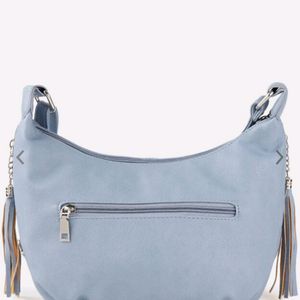 Sky Blue Tasselled Sling Bag