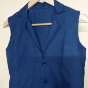 Set Of 2 School Vest For Girls Navy Blue