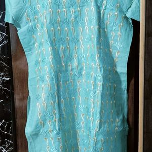 A Beautiful Sea Green Kurti