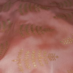 Pink kurti With Golden Design On It