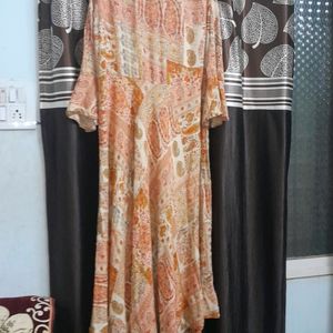 Albina Orange Long Frock (DUBAI BRAND)