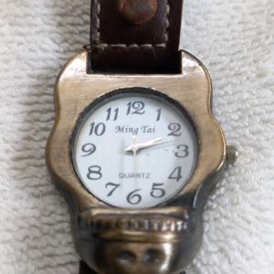 RED INDIAN ANTIQ WATCH RUNNING CONDITION