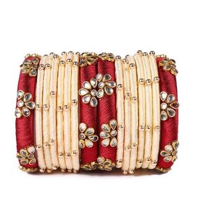 Silk Thread Bangles Set