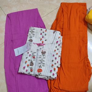 1 Kurti + 2 Legging Combo